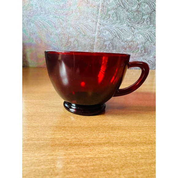 Vintage Anchor Hocking Royal Ruby snack/punch cup - Picture 1 of 10